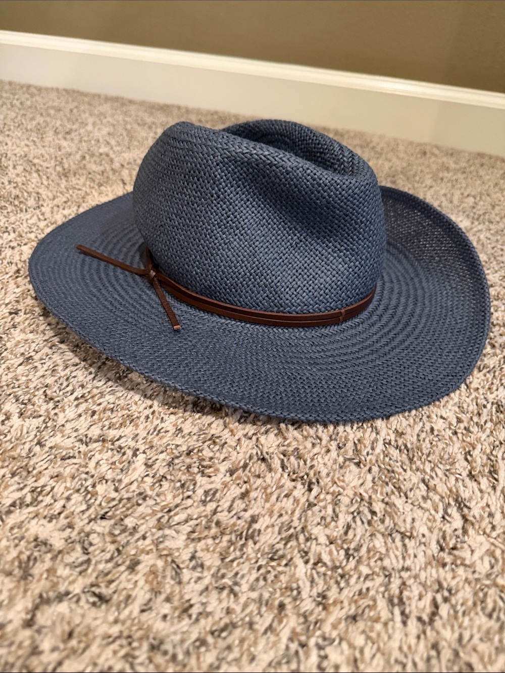 Frye Weston  Trimmed Rancher Hat with Brown Leather Band NWT